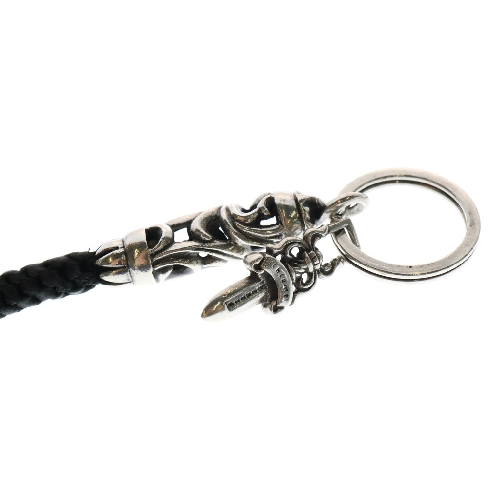 CHROME HEARTS(クロムハーツ) OTC ROLLER ローラー ダガー レザー キーホルダー シルバー
