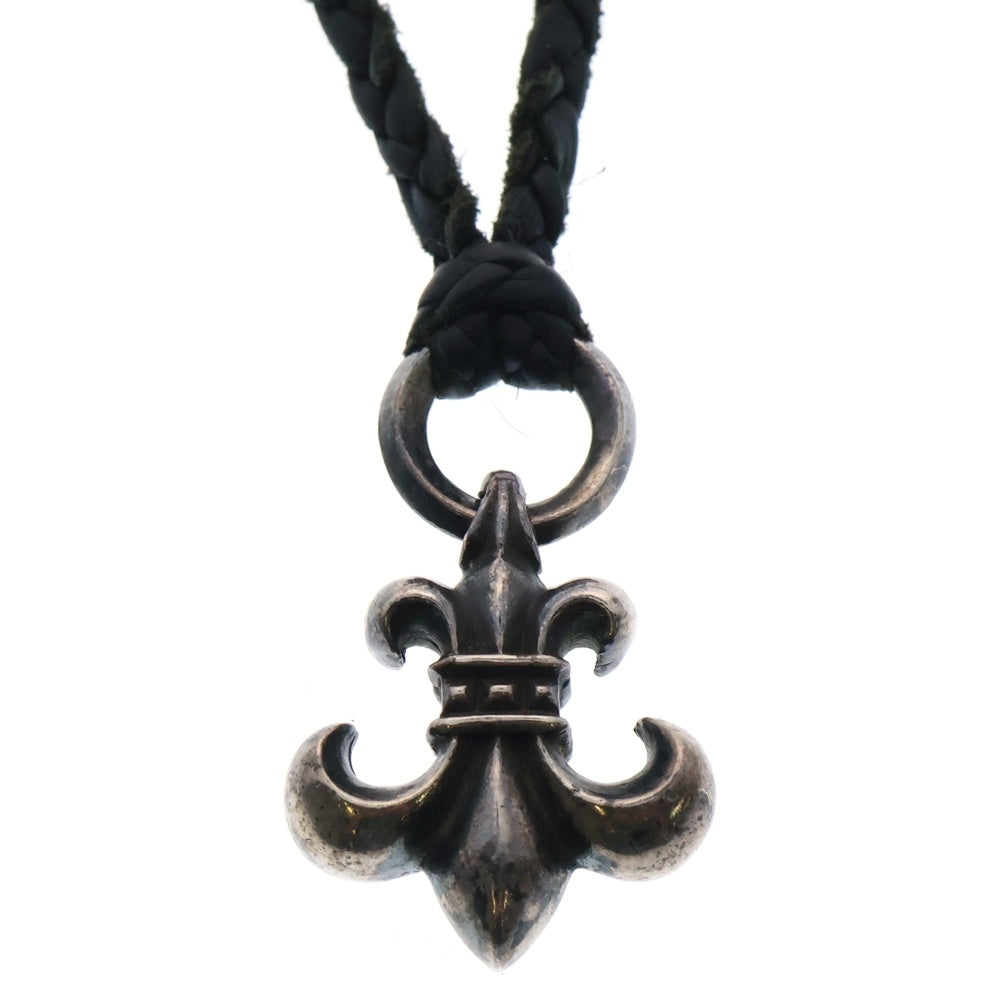 CHROME HEARTS(クロムハーツ) BS FLUER BSフレアペンダント シルバー ネックレストップ レザーブレイド シルバー