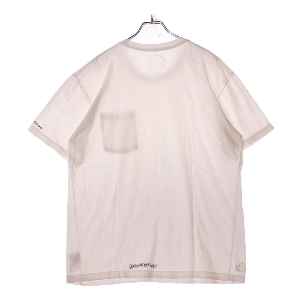 CHROME HEARTS(クロムハーツ) NECK LOGO TEE ネックロゴプリント クルーネック 半袖Tシャツ カットソー ホワイト