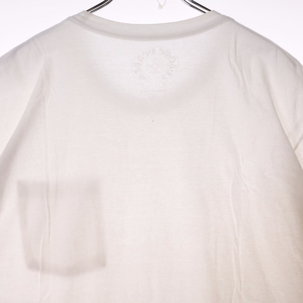 CHROME HEARTS(クロムハーツ) NECK LOGO TEE ネックロゴプリント クルーネック 半袖Tシャツ カットソー ホワイト