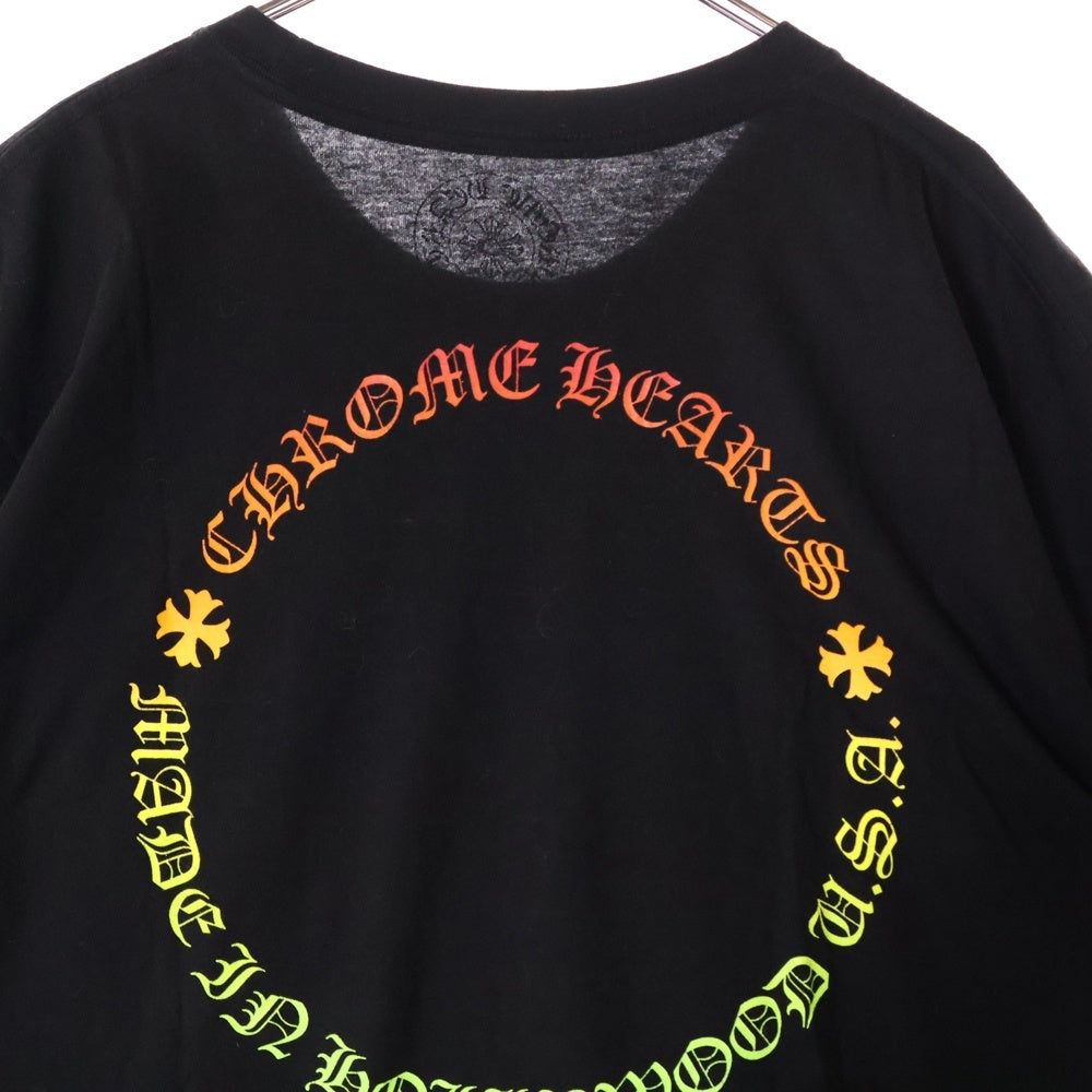 CHROME HEARTS(クロムハーツ) CH T-SHRT グラデーションサークルロゴプリント 半袖Tシャツ カットソー ブラック