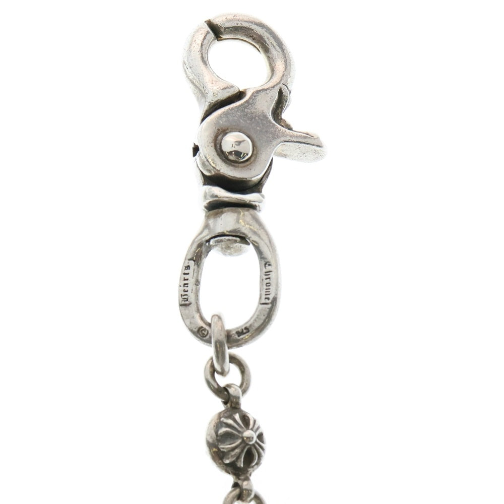 CHROME HEARTS(クロムハーツ) 2BALL LONG-S/1クリップロング#2クロスボール ウォレットチェーン シルバー BCA386