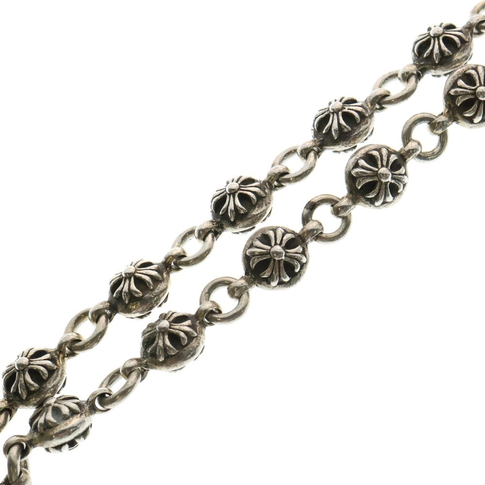 CHROME HEARTS(クロムハーツ) 2BALL LONG-S/1クリップロング#2クロスボール ウォレットチェーン シルバー BCA386
