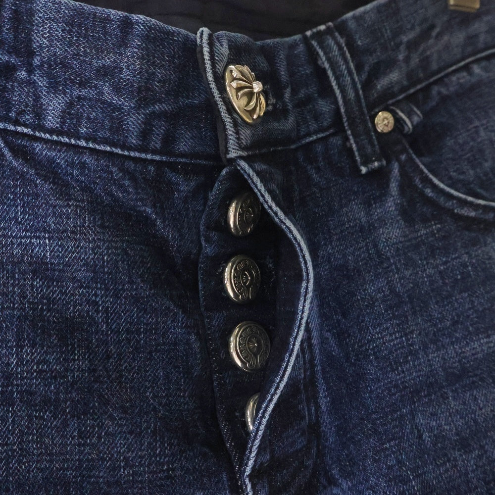 CHROME HEARTS(クロムハーツ) DNM PANTS クロスボールボタンウォッシュドフレアデニムパンツ