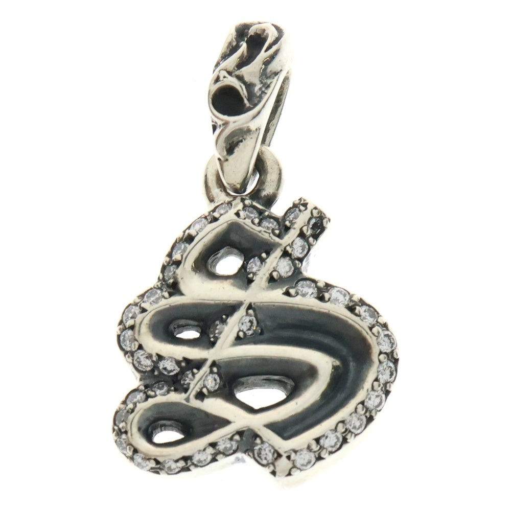CHROME HEARTS(クロムハーツ) ALPHABET CHARM P D アルファベットSイニシャルチャーム PAVEダイヤ シルバー