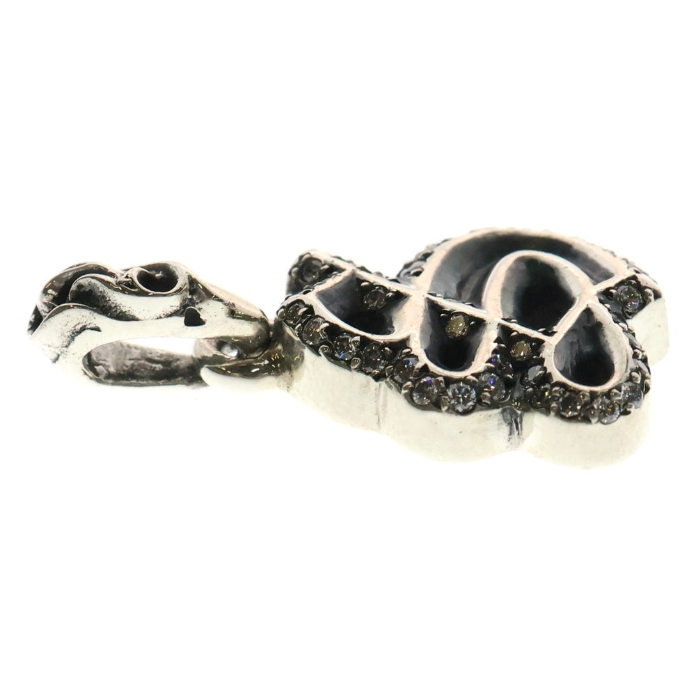 CHROME HEARTS(クロムハーツ) ALPHABET CHARM P D アルファベットSイニシャルチャーム PAVEダイヤ シルバー