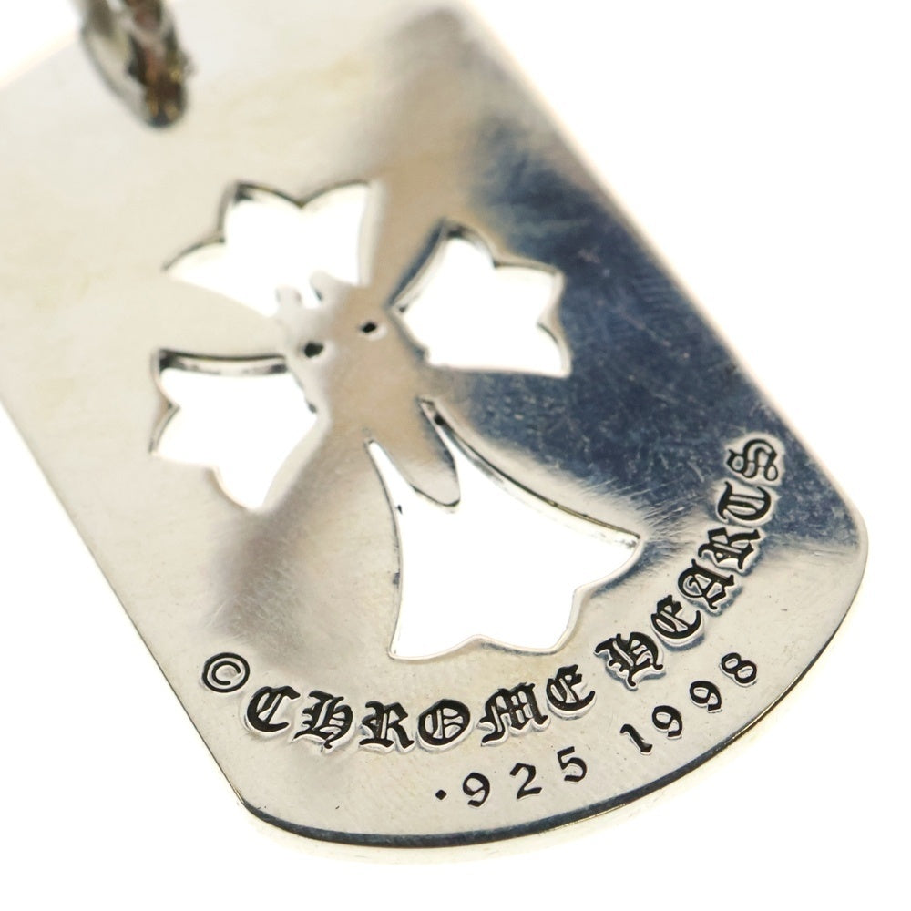 CHROME HEARTS(クロムハーツ) D TAG LRG CROSS DAGG カットアウトクロスダガー ラージドッグタグ ネックレストップ シルバー