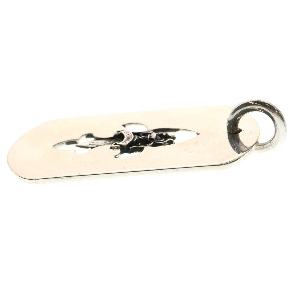 CHROME HEARTS(クロムハーツ) D TAG LRG FLE DAGG カットアウトフレアダガー ラージドッグタグ ネックレストップ シルバー