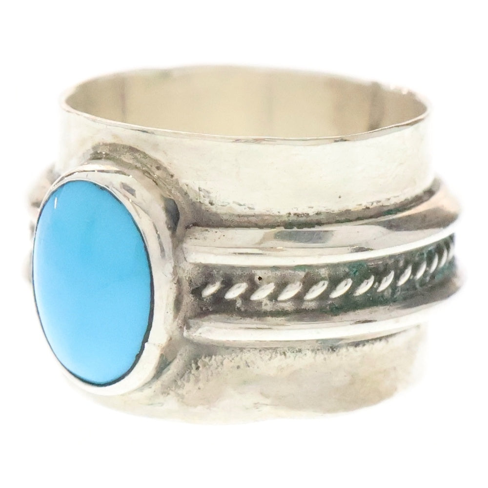 INDIAN JEWELRY(インディアンジュエリー) ナバホ族 ターコイズ付き リング23号