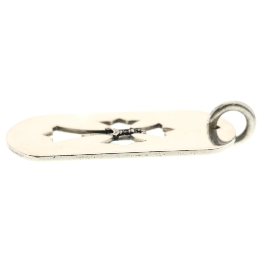 CHROME HEARTS(クロムハーツ) D TAG LRG CO CRS DAGGER カットアウトクロスダガードッグタグ ラージ ペンダントトップ シルバー