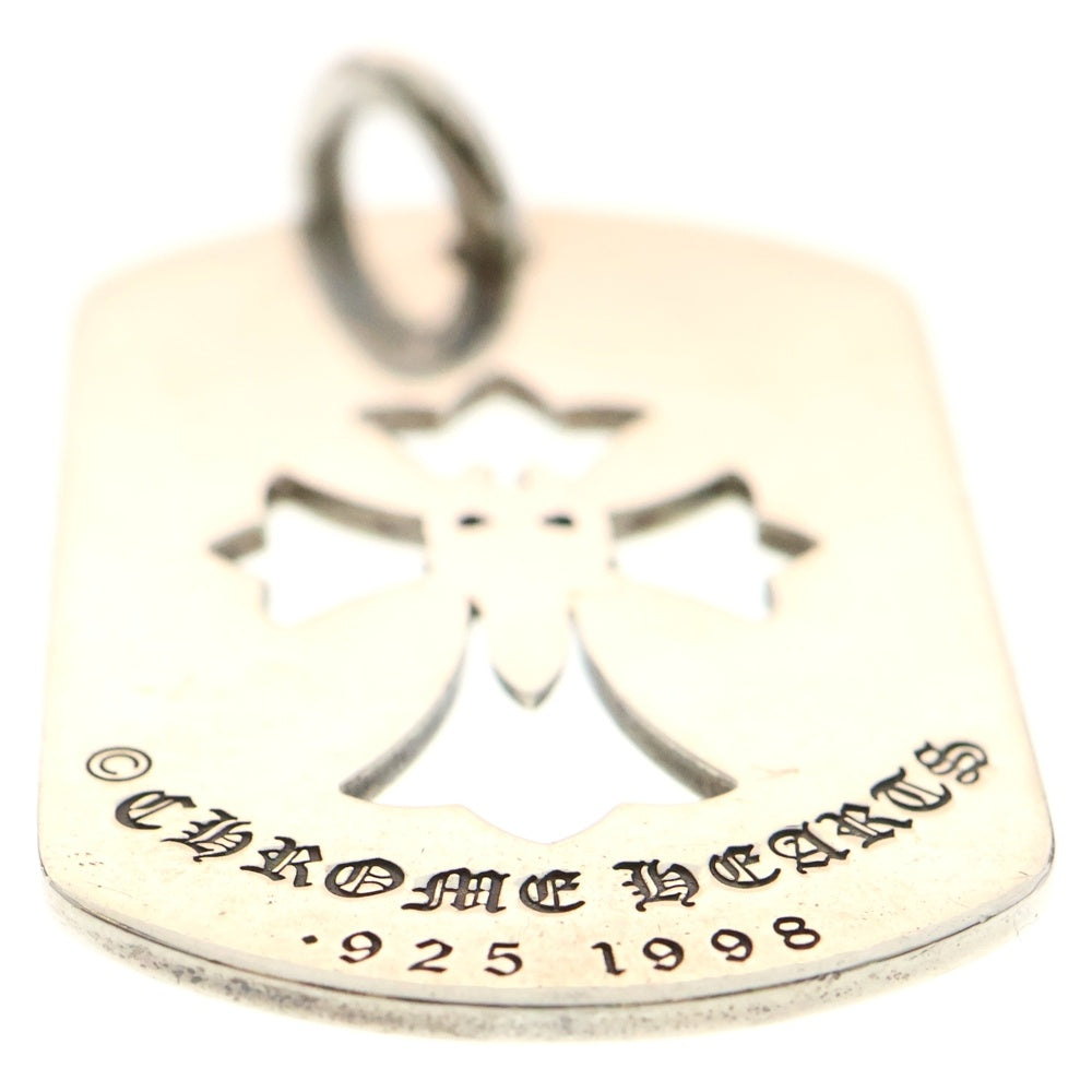 CHROME HEARTS(クロムハーツ) D TAG LRG CO CRS DAGGER カットアウトクロスダガードッグタグ ラージ ペンダントトップ シルバー