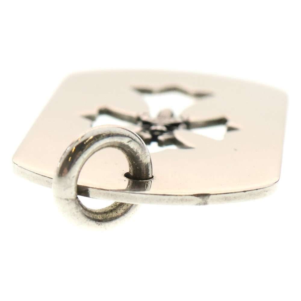 CHROME HEARTS(クロムハーツ) D TAG LRG CO CRS DAGGER カットアウトクロスダガードッグタグ ラージ ペンダントトップ シルバー