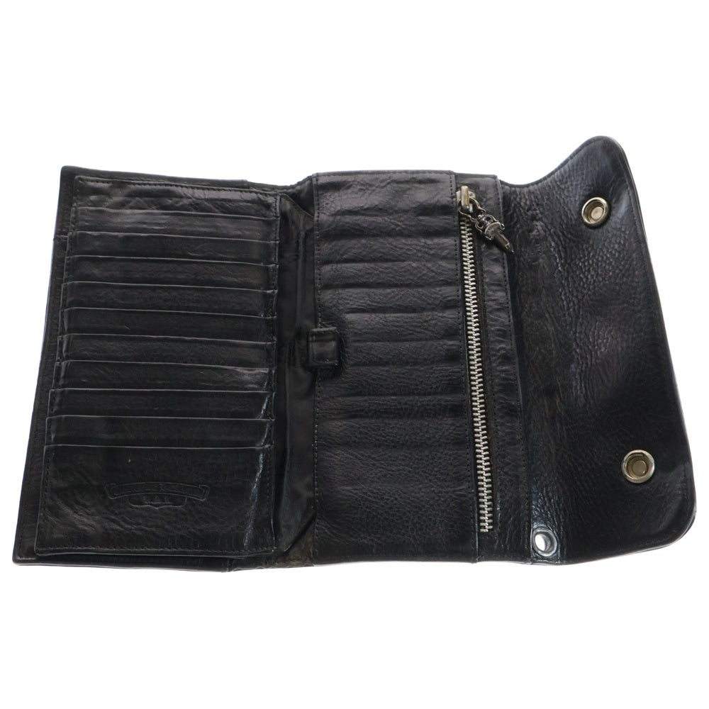 CHROME HEARTS(クロムハーツ) WAVE ウェーブ レザーウォレット 財布 ブラック BCA374