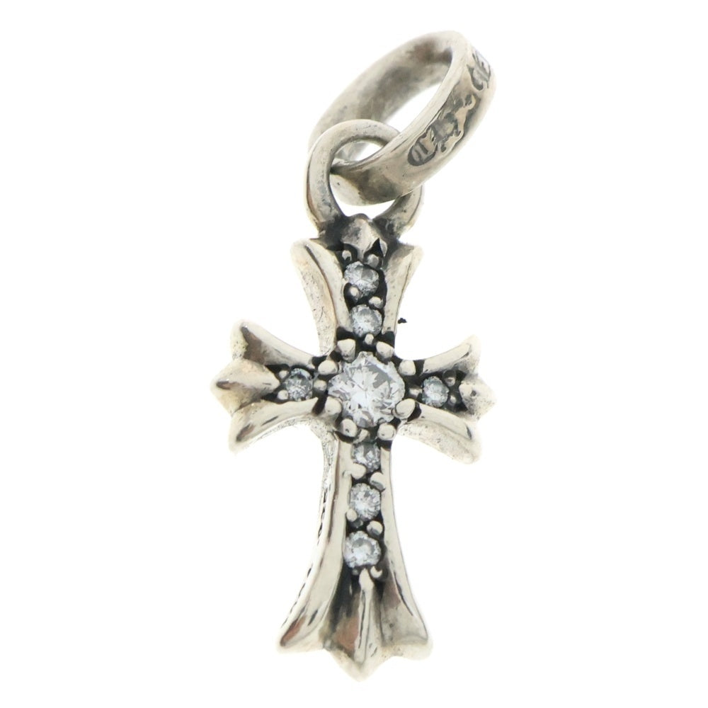 CHROME HEARTS(クロムハーツ) CRS BBYFAT P DMND ベイビーファットクロス PAVEダイヤ ペンダントトップ シルバー BCA234