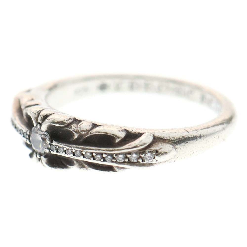 CHROME HEARTS(クロムハーツ) BABY CLASSIC P DIA ベイビークラシックフローラルクロスリング PAVEダイヤ シルバー
