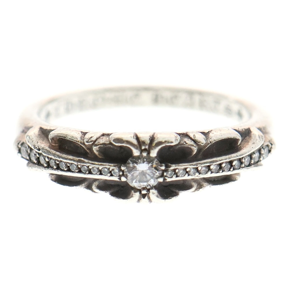 CHROME HEARTS(クロムハーツ) BABY CLASSIC P DIA ベイビークラシックフローラルクロスリング PAVEダイヤ シルバー