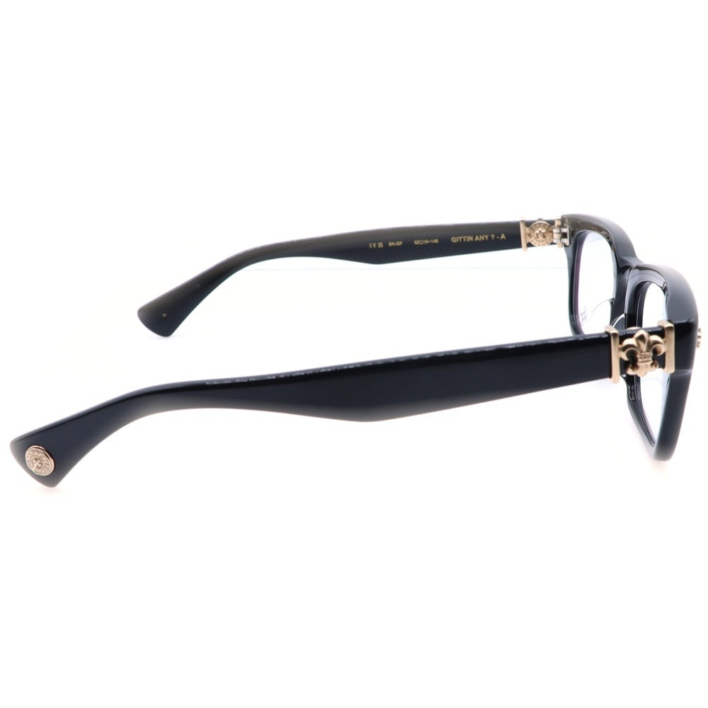 CHROME HEARTS(クロムハーツ) GITTIN ANY ?-A BSフレアフレーム ウェリントン サングラス メガネ 眼鏡 ブラウン/ゴールド