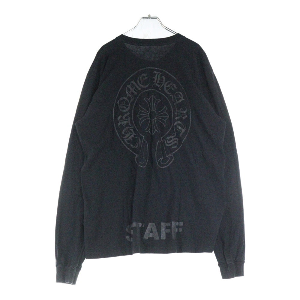 CHROME HEARTS(クロムハーツ) CH L/S 1 STAFF限定ホースシュープリント長袖カットソー ブラック