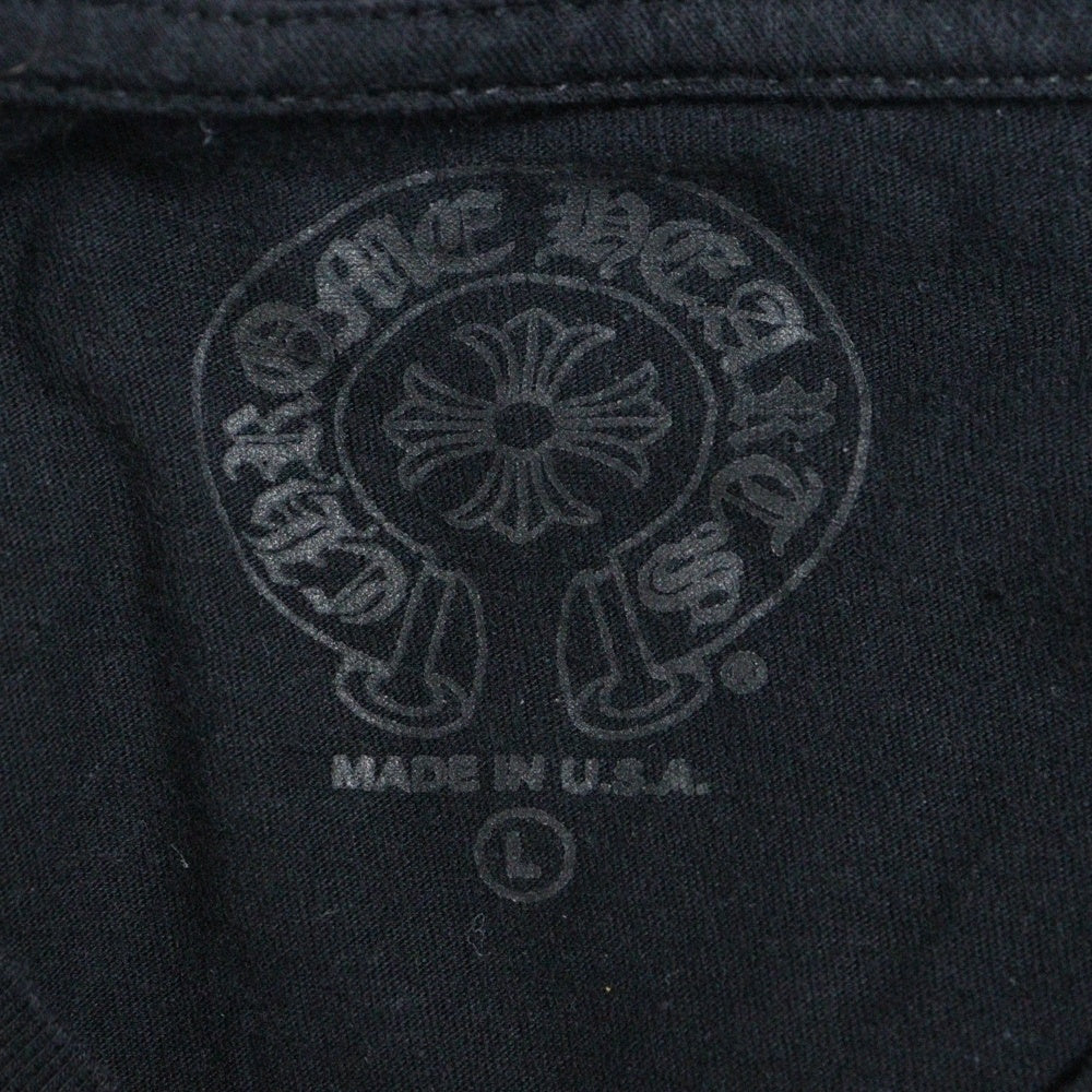 CHROME HEARTS(クロムハーツ) HORSESHOE ARM FLORAL L/S TEE ホースシュー アームフローラル 長袖ポケットTシャツ カットソー ホワイト