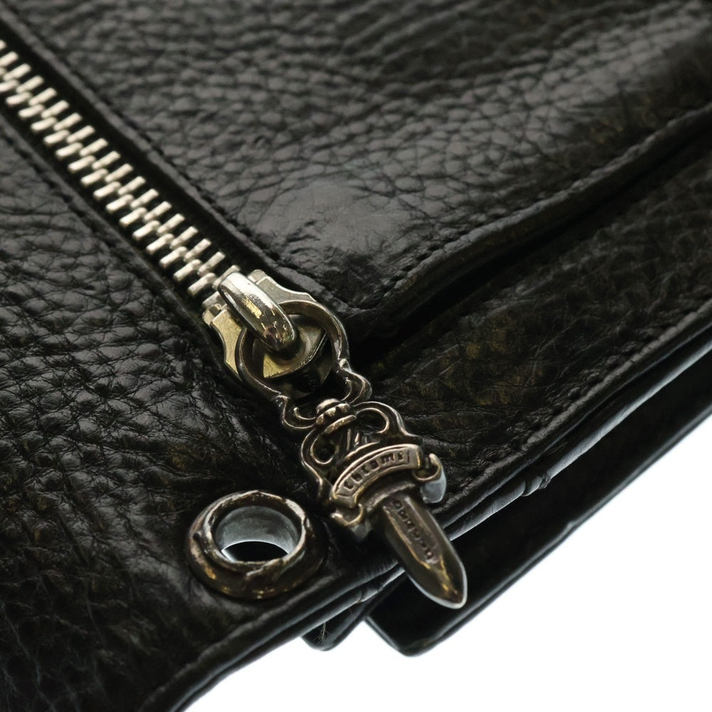 CHROME HEARTS(クロムハーツ) WAVE ウェーブ レザーウォレット 財布 ブラック BCA375