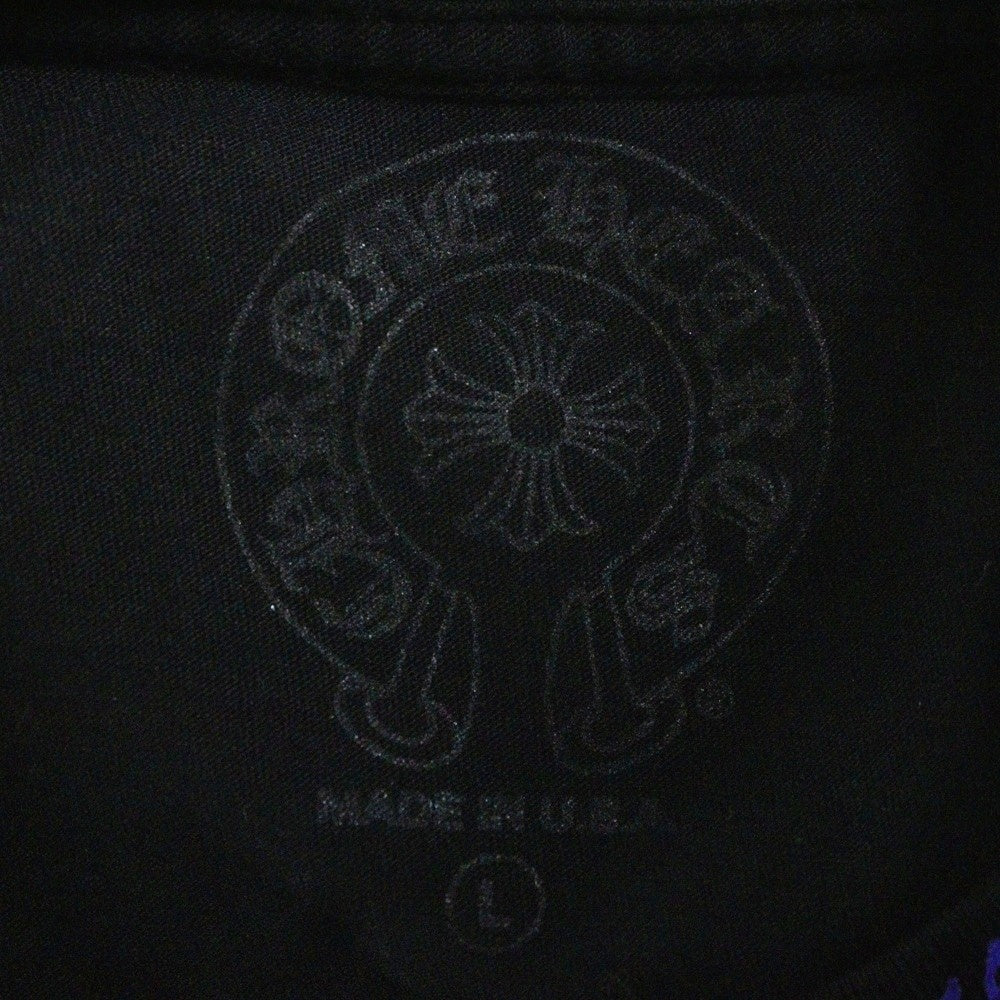 CHROME HEARTS(クロムハーツ) Neck Logo Crewneck Sweatshirt ネックロゴ クルーネックスウェットシャツ トレーナー 袖ロゴプリント ブラック