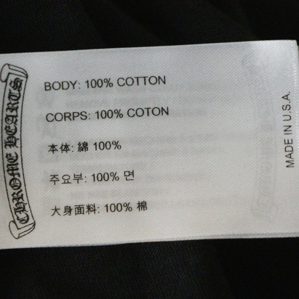 CHROME HEARTS(クロムハーツ) Neck Logo Crewneck Sweatshirt ネックロゴ クルーネックスウェットシャツ トレーナー 袖ロゴプリント ブラック