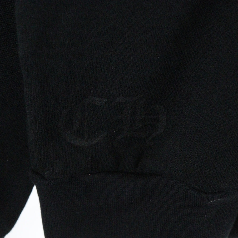 CHROME HEARTS(クロムハーツ) Neck Logo Crewneck Sweatshirt ネックロゴ クルーネックスウェットシャツ トレーナー 袖ロゴプリント ブラック