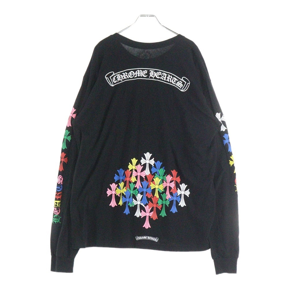 CHROME HEARTS(クロムハーツ) マルチカラーセメタリークロスロングスリーブTシャツ / 長袖カットソー MLTCOL CEM CRS L/S TEE