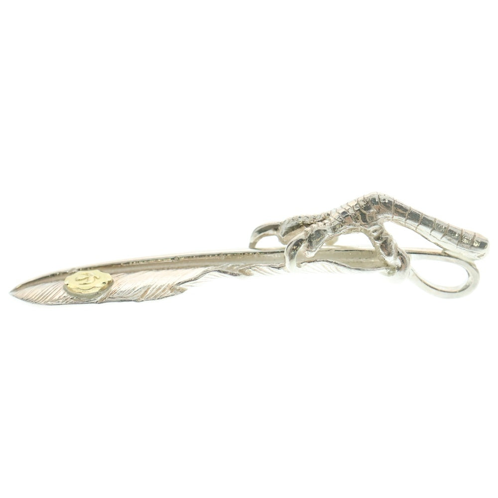 goro's(ゴローズ) 【新品】銀爪メタル付き特大フェザー 左向き ペンダントトップ シルバー/ゴールド