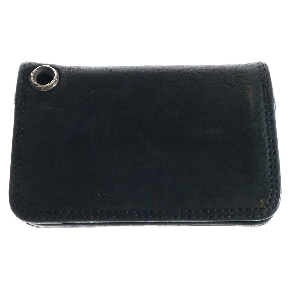 CHROME HEARTS(クロムハーツ) CARD CASE グロメット付きレザーカードケース ブラック