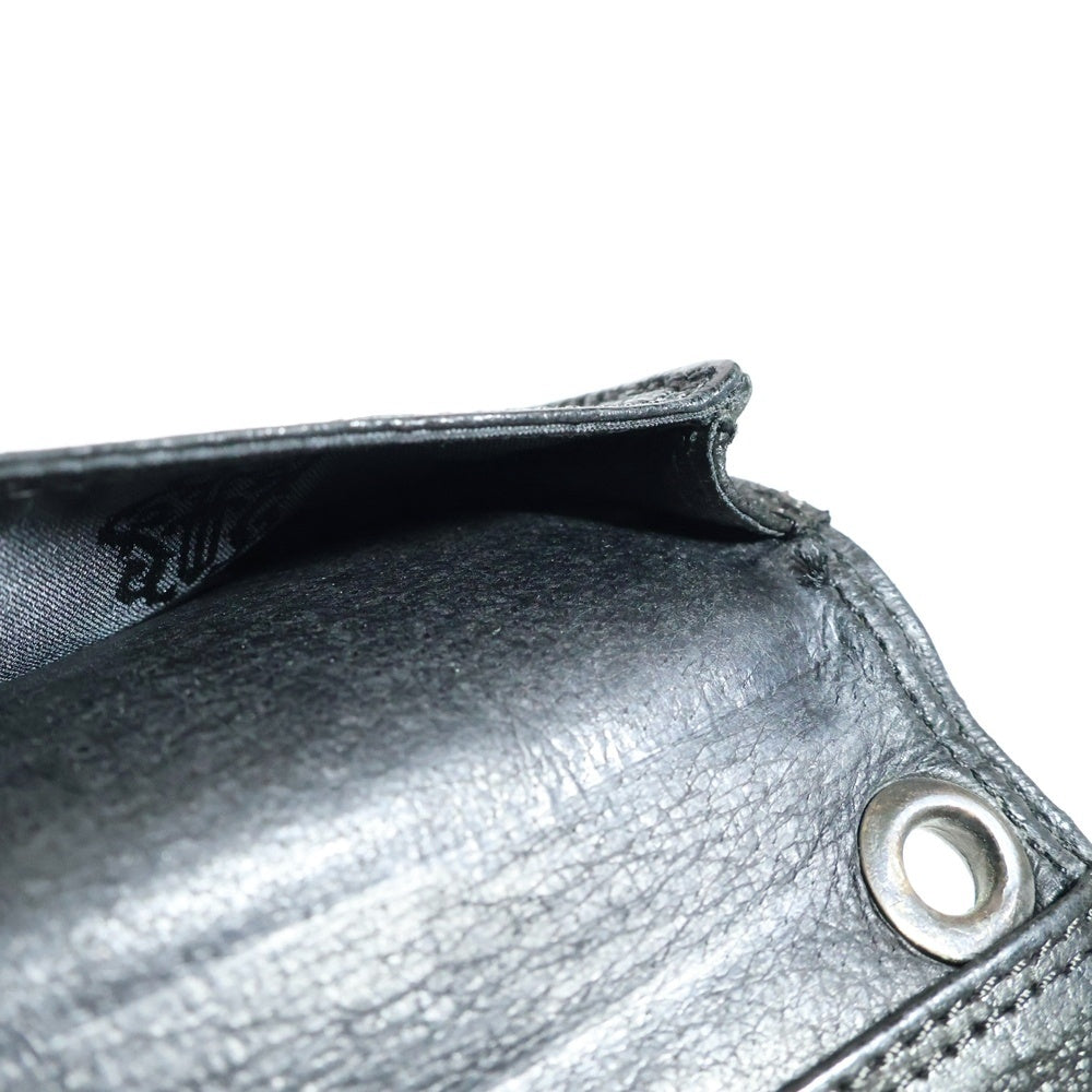 CHROME HEARTS(クロムハーツ) CARD CASE グロメット付きレザーカードケース ブラック