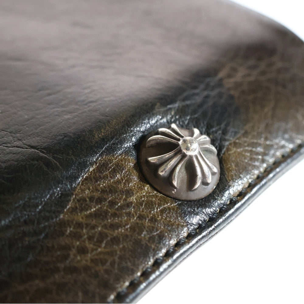 CHROME HEARTS(クロムハーツ) 1SNAP 1スナップ クロス ボールボタン レザーウォレット 財布 カモフラ