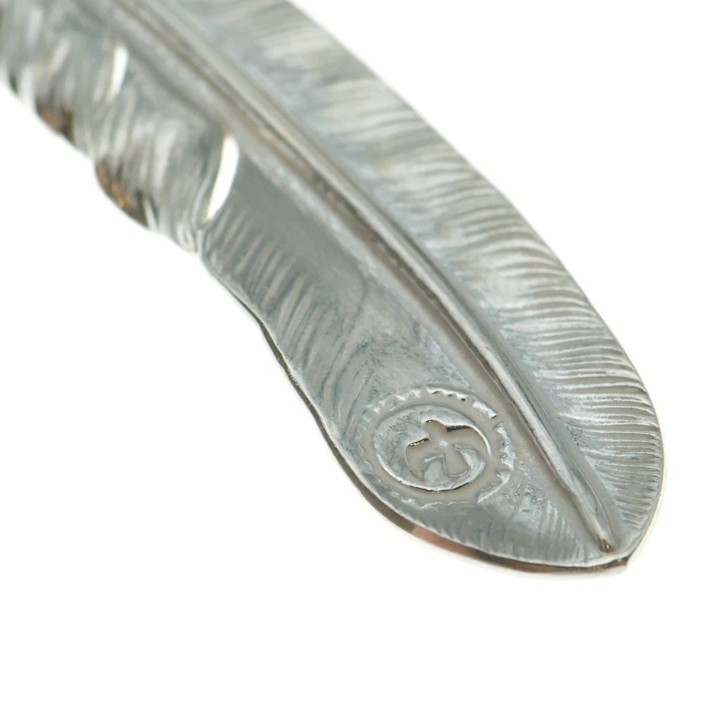 goro's(ゴローズ) 【新品】【現行】メタル付き特大フェザー 左向き ペンダントトップ シルバー/ゴールド