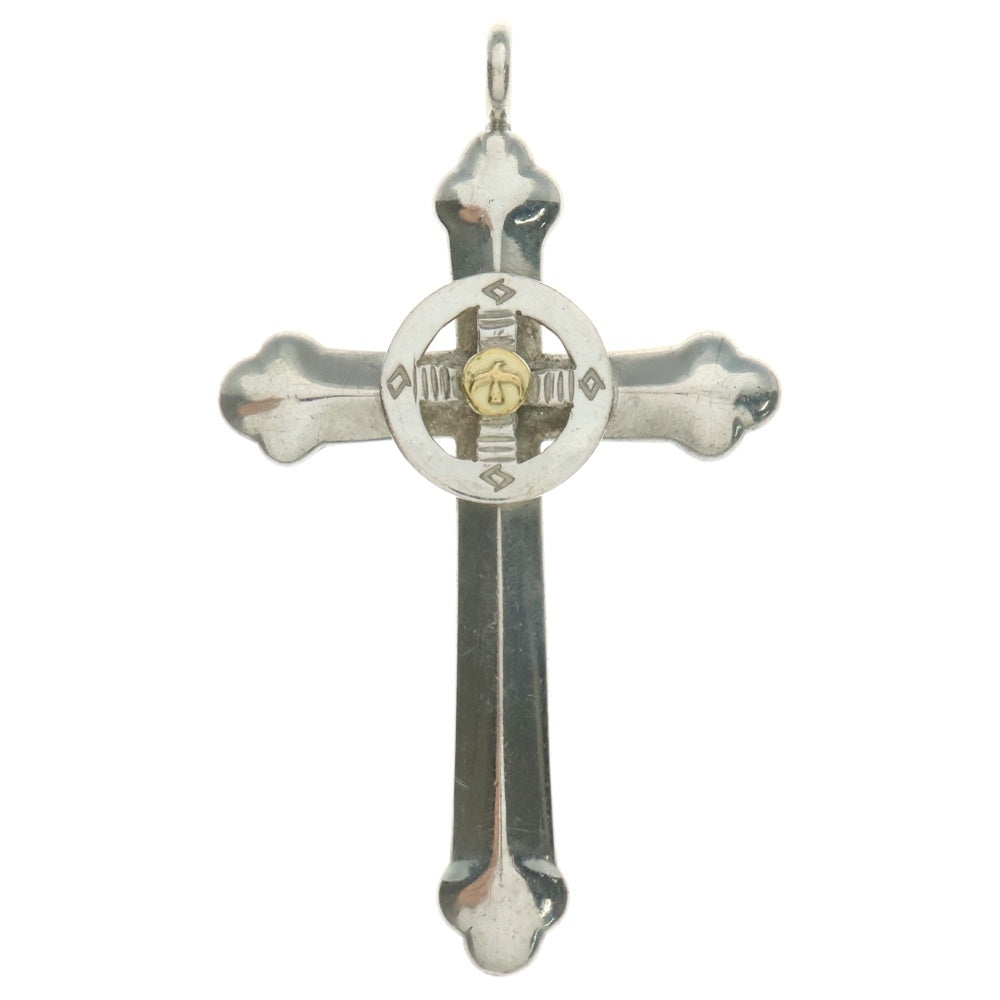 goro's(ゴローズ) メタル付きホイールクロス ペンダントトップ シルバー/ゴールド