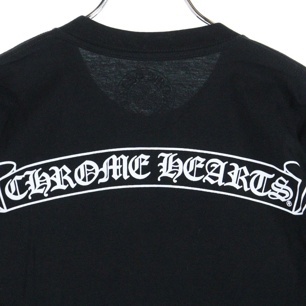 CHROME HEARTS(クロムハーツ) CH T-SHIRT スクロールラベルプリント クルーネック ポケット 半袖Tシャツ