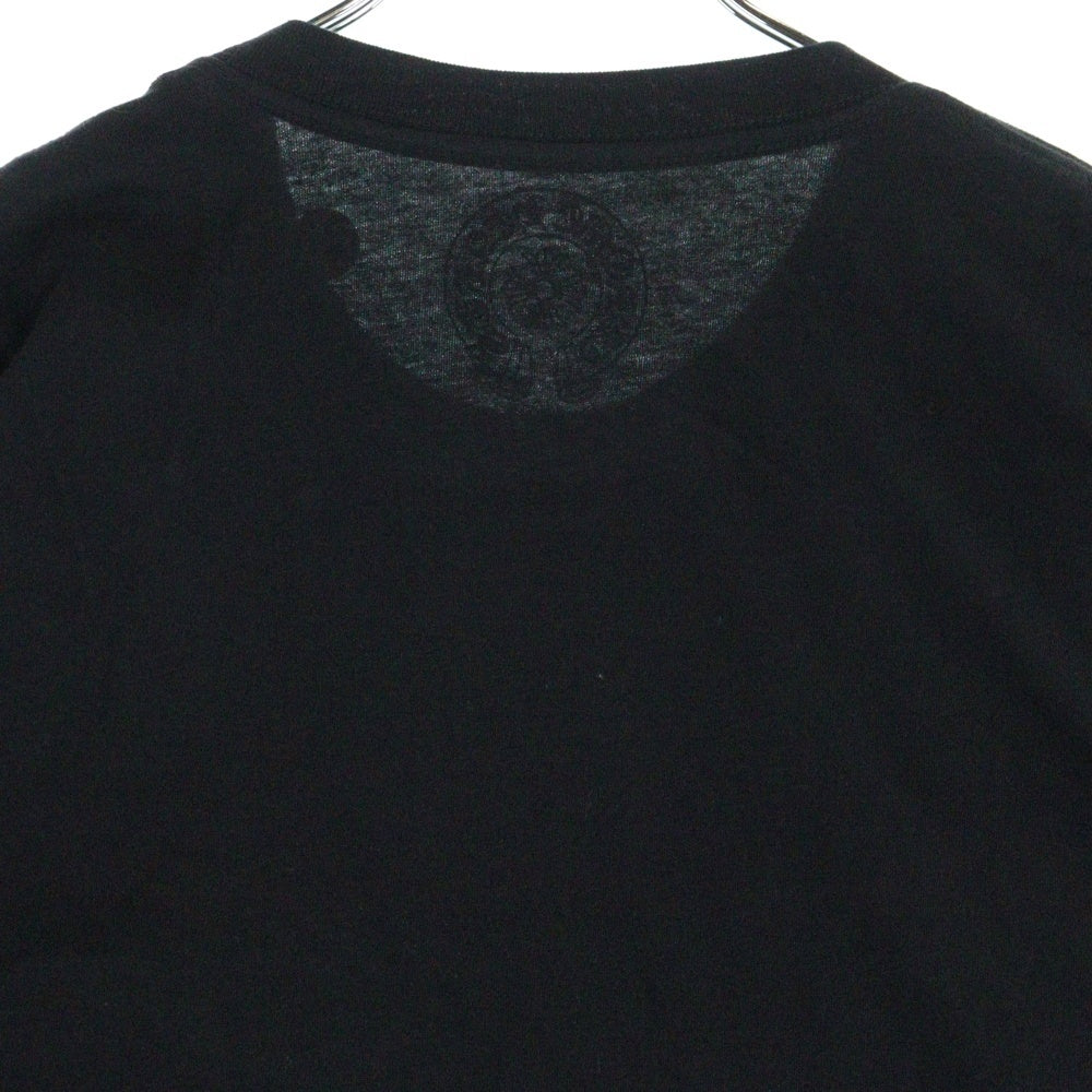 CHROME HEARTS(クロムハーツ) NECK LOGO S/S TEE ネック ロゴプリントTシャツ 半袖カットソー ブラック/ブルー