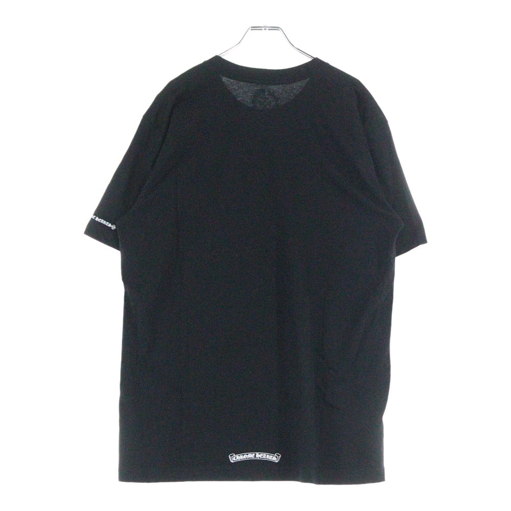 CHROME HEARTS(クロムハーツ) NECK LOGO S/S TEE ネック ロゴプリントTシャツ 半袖カットソー ブラック/ホワイト