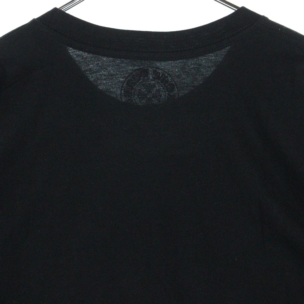 CHROME HEARTS(クロムハーツ) NECK LOGO S/S TEE ネック ロゴプリントTシャツ 半袖カットソー ブラック/ホワイト