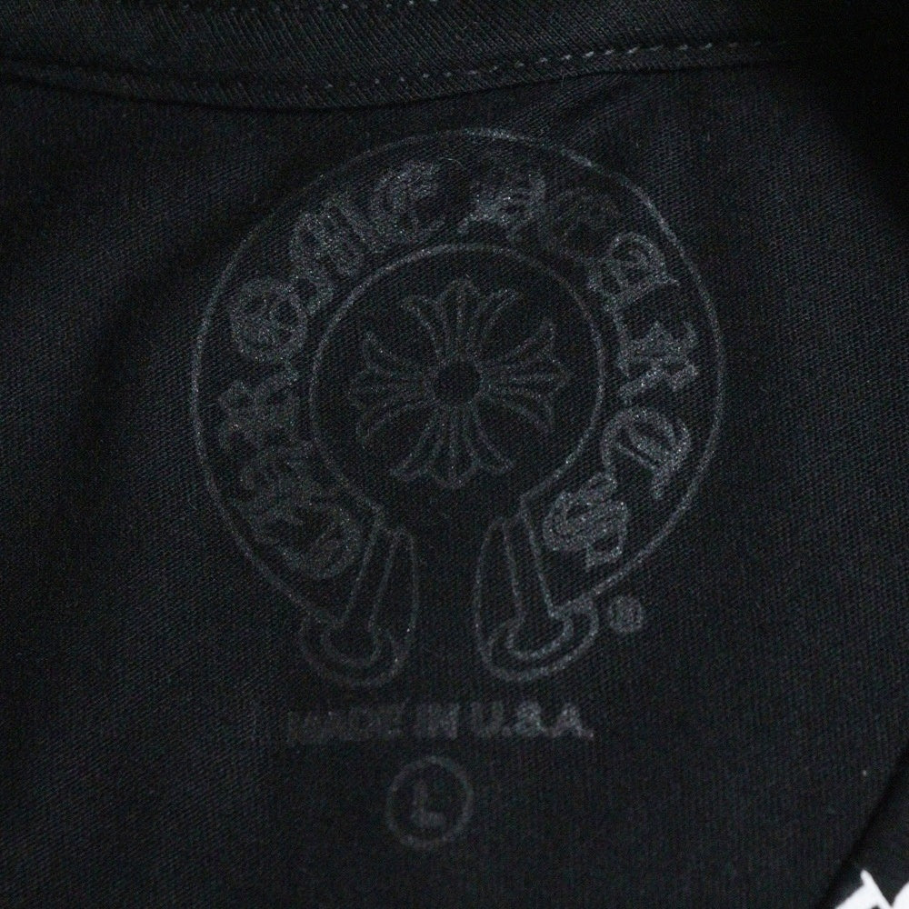 CHROME HEARTS(クロムハーツ) NECK LOGO S/S TEE ネック ロゴプリントTシャツ 半袖カットソー ブラック/ホワイト
