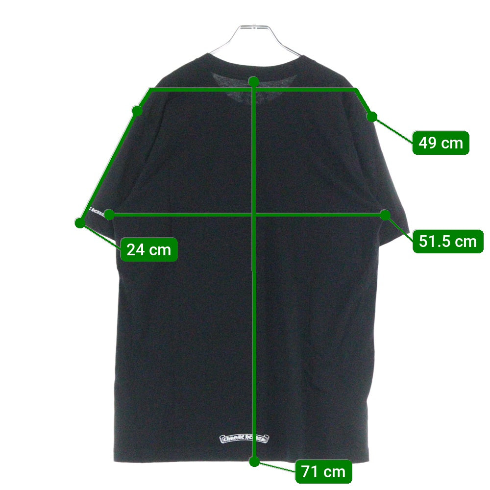 CHROME HEARTS(クロムハーツ) NECK LOGO S/S TEE ネック ロゴプリントTシャツ 半袖カットソー ブラック/ホワイト