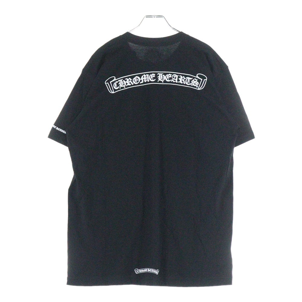 CHROME HEARTS(クロムハーツ) CH T-SHIRT スクロールラベルプリント クルーネック ポケット 半袖Tシャツ