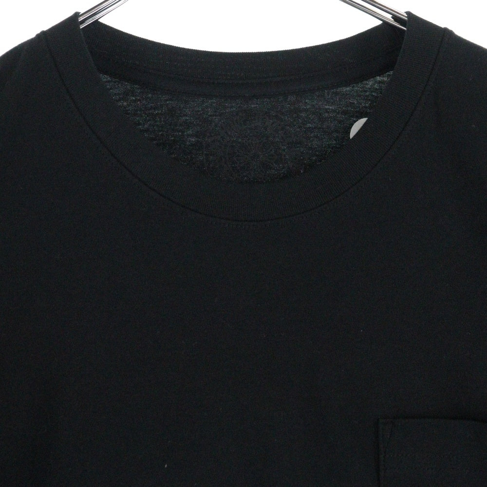 CHROME HEARTS(クロムハーツ) CH T-SHIRT スクロールラベルプリント クルーネック ポケット 半袖Tシャツ