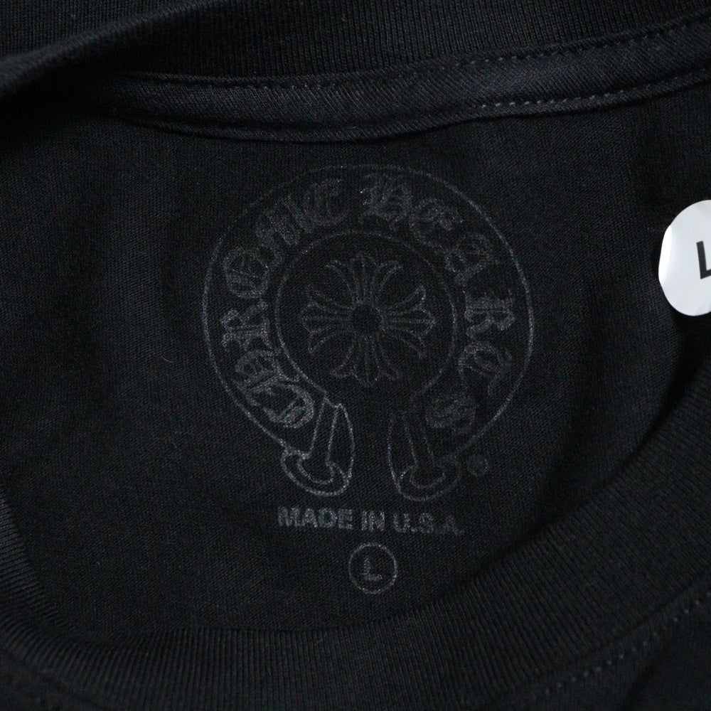 CHROME HEARTS(クロムハーツ) CH T-SHIRT スクロールラベルプリント クルーネック ポケット 半袖Tシャツ