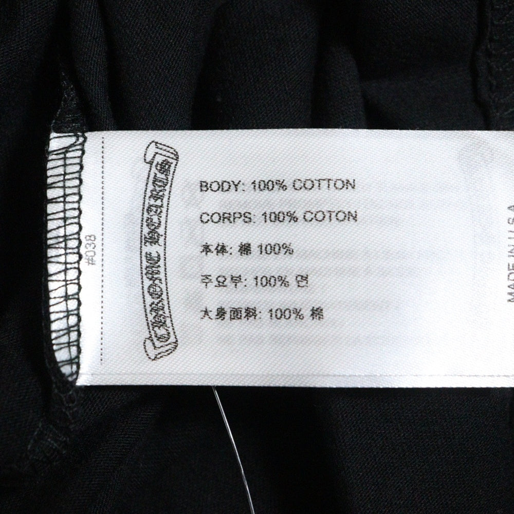 CHROME HEARTS(クロムハーツ) CH T-SHIRT スクロールラベルプリント クルーネック ポケット 半袖Tシャツ