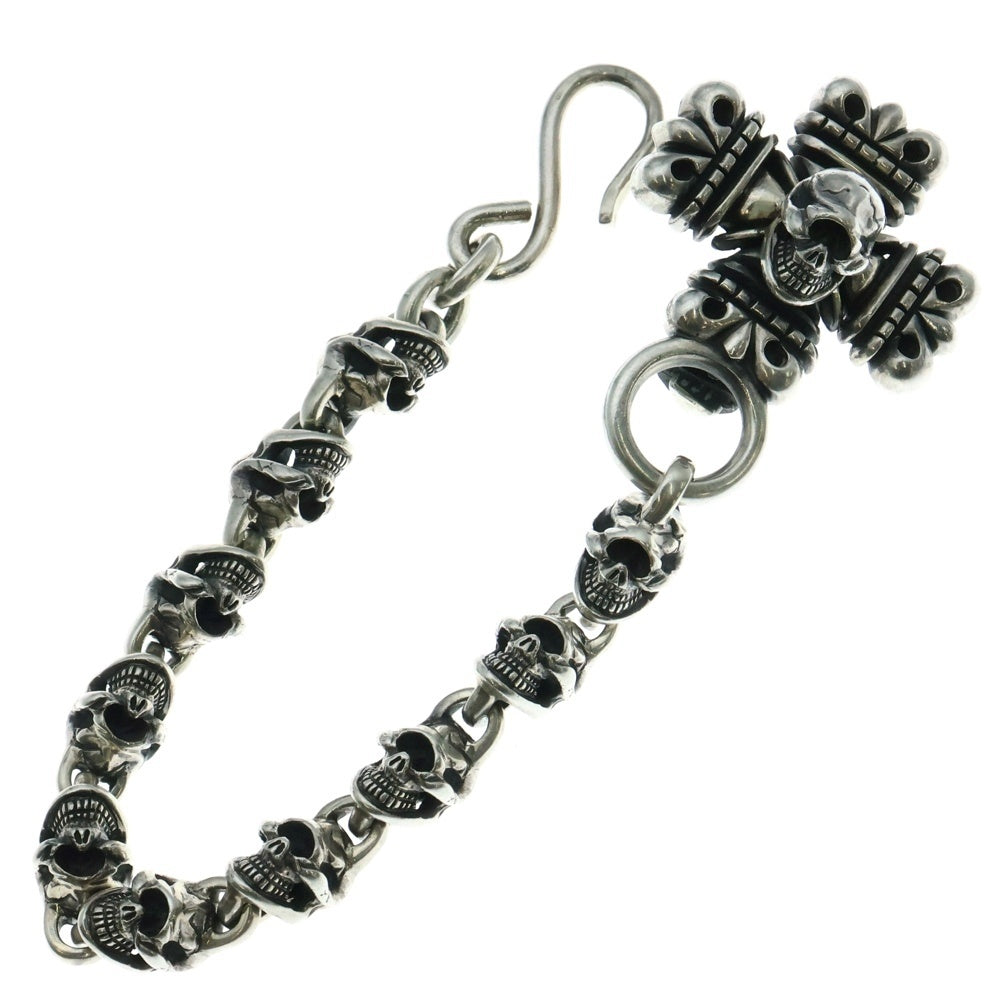 STOP LIGHT(ストップライト) 10スカル ゴシッククロスウォレットチェーン