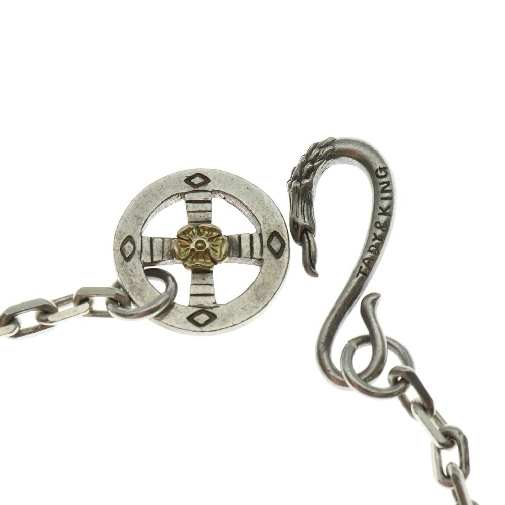 TADY & KING(タディアンドキング) イーグル フック&レギュラーホイールGPローズ付き 太角ネックレスチェーン シルバー/ゴールド