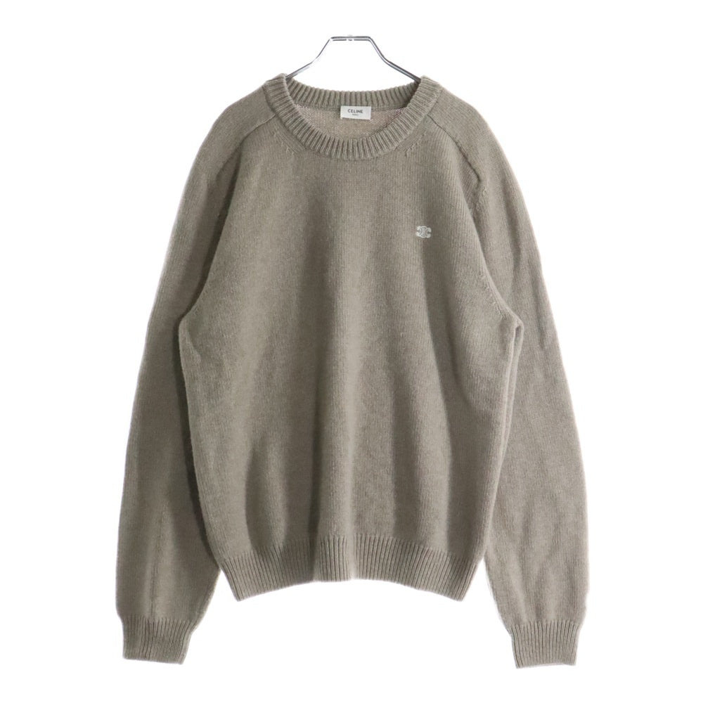 CELINE(セリーヌ) 25AW PULL COL ROND BOXY TRIOMPHE トリオンフ カシミヤニットセーター 2AC85048T.03SD ベージュ