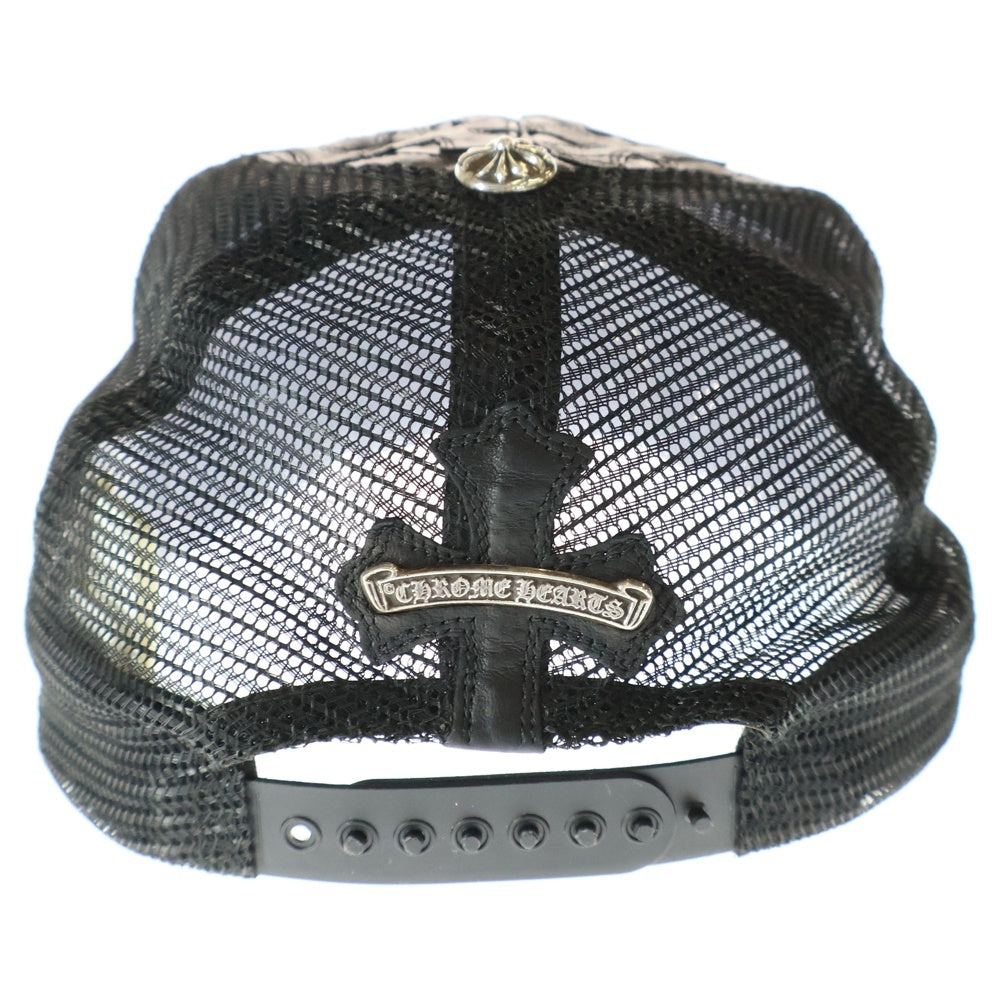 CHROME HEARTS(クロムハーツ) TRUCKER CAP CEME レザーセメタリートラッカーキャップ 帽子 ブラック