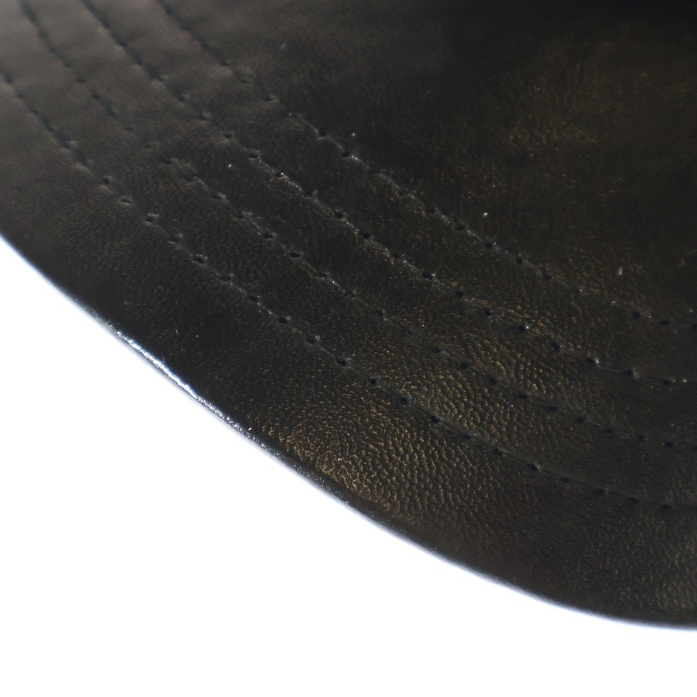 CHROME HEARTS(クロムハーツ) TRUCKER CAP CEME レザーセメタリートラッカーキャップ 帽子 ブラック