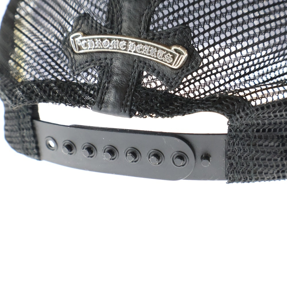 CHROME HEARTS(クロムハーツ) TRUCKER CAP CEME レザーセメタリートラッカーキャップ 帽子 ブラック
